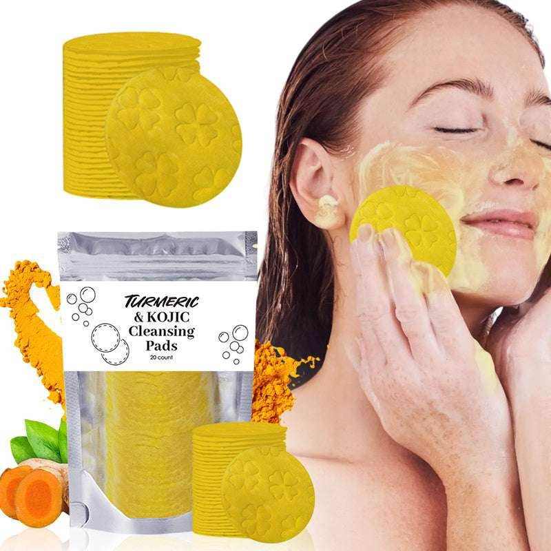 Turmeric Cleansing Pads - Exfoliating and Brightening Sponges