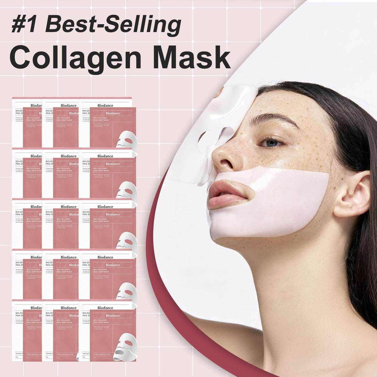 Deep Collagen Facial Mask - Overnight Hydration (4 Pack)