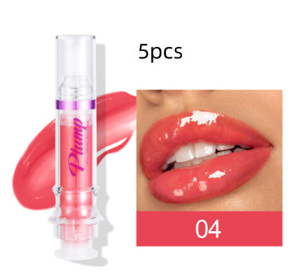 New Tube Lip Rich Lip Color: Slightly Spicy Lip Honey Lip Glass, 5pcs, 04