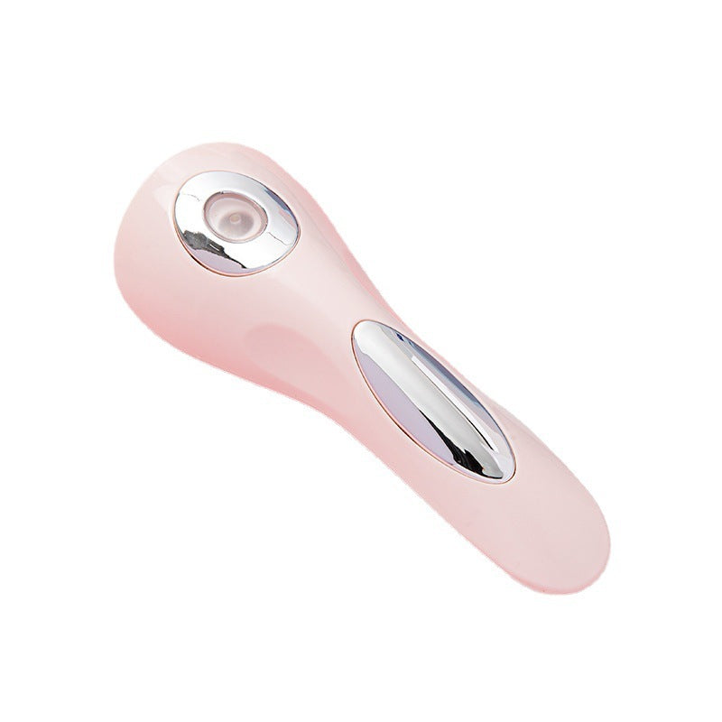 Handheld nail drying lamp, rechargeable UV LED lamp for curing nails, compact and portable design in pink color.