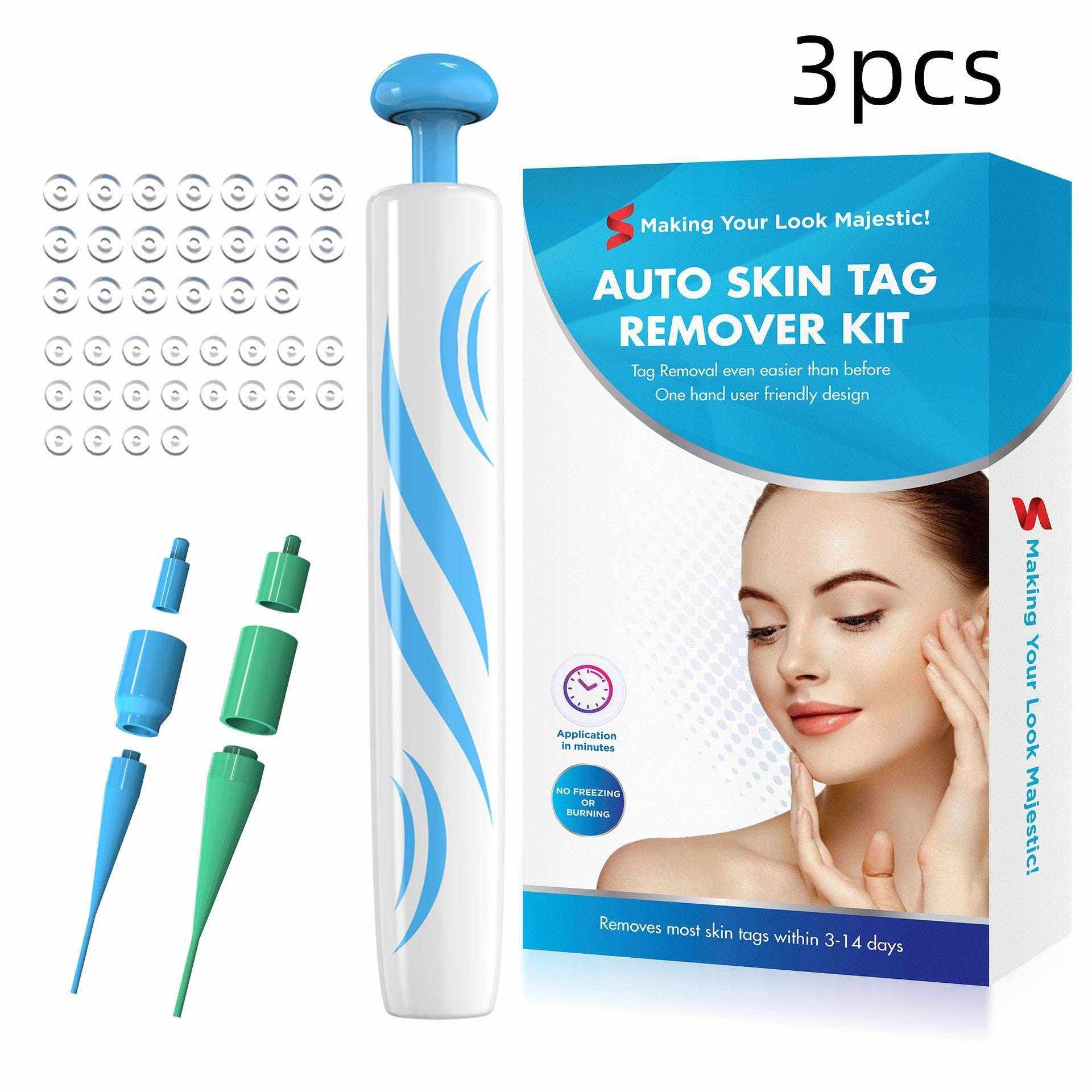 Skin Tag Removal Kit - Home Use for Safe Mole & Wart Removal As show 3pcs