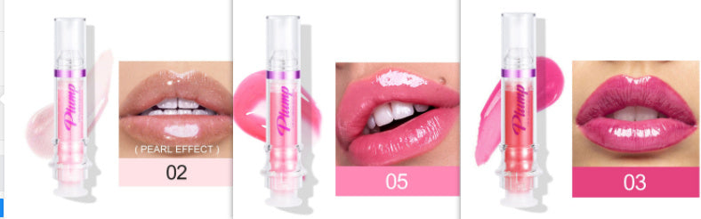 Glossy pink lip color tubes showcasing different shades and textures for a luxurious lip makeover.