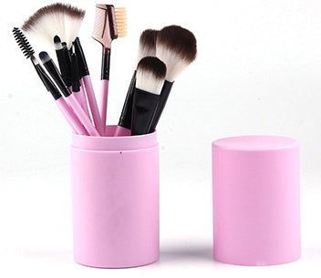 Premium 12-Piece Makeup Brush Set with Holder