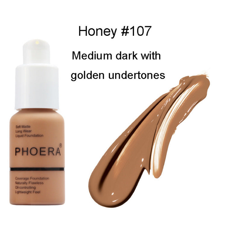 Honey #107: Medium dark foundation with golden undertones