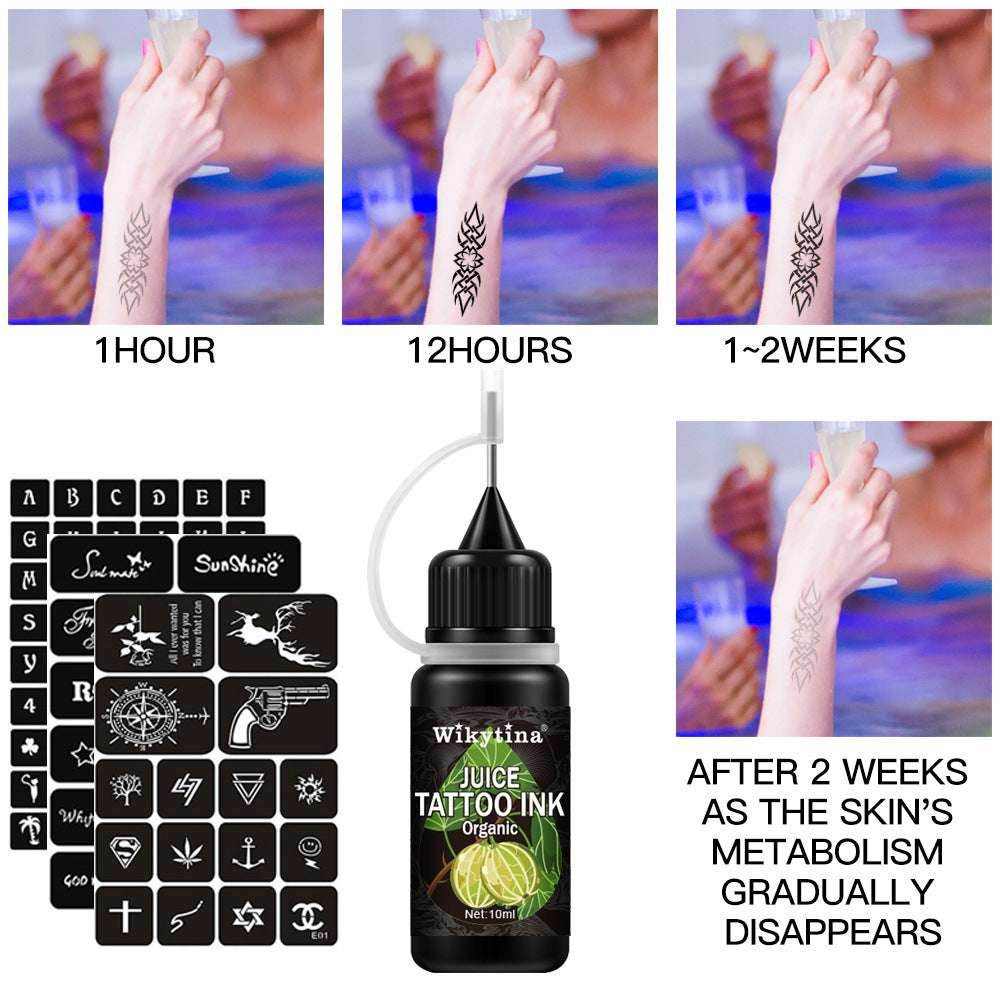 Temporary Juice Tattoo Set for Creative Self-Expression