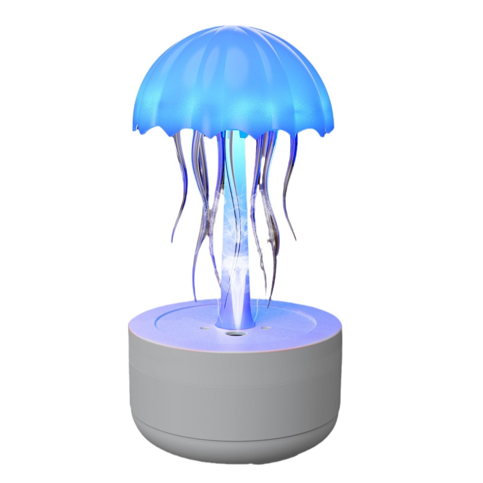 Jellyfish-shaped humidifier and fragrance diffuser with colorful night light feature and heavy fog diffusion