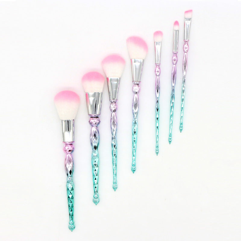 Premium Iridescent Makeup Brush Set