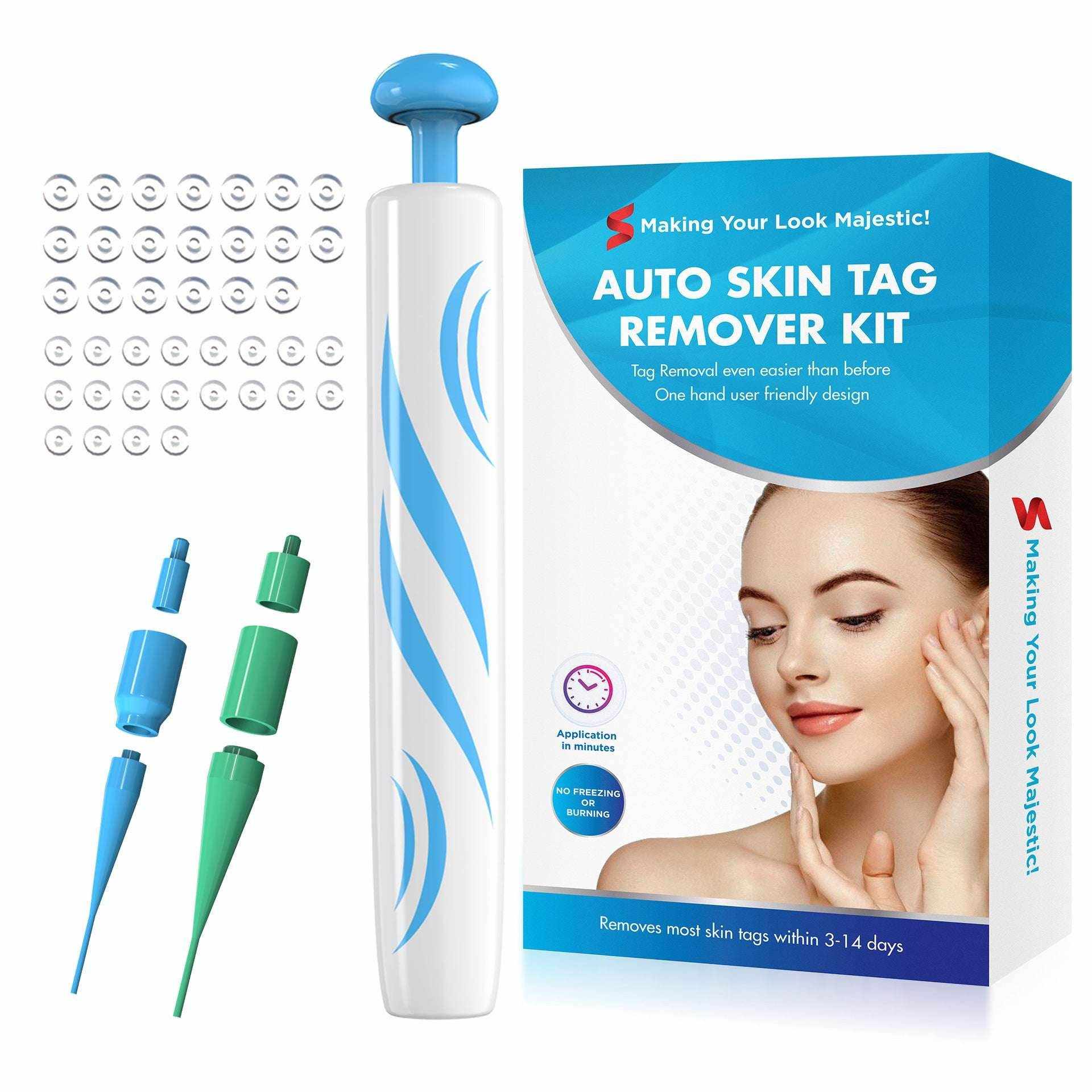 Skin Tag Removal Kit - Home Use for Safe Mole & Wart Removal As shown