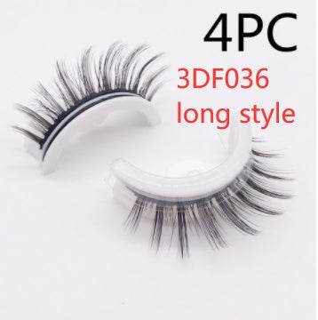 Reusable Mink Lashes - Luxurious 3D False Eyelashes 3DF036 long style Square box in four colors 4PCS