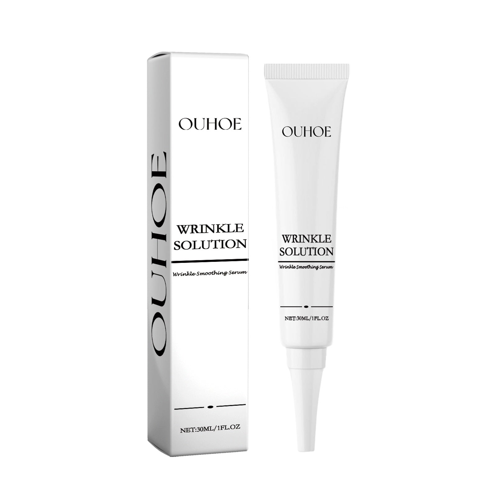 Wrinkle Smoothing Serum by 6ixDrips, a skin care product packaged in a white box and tube with the brand name visible