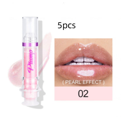 New Tube Lip Rich Lip Color in Slightly Spicy Honey Lip Gloss, set of 5 pearl effect lip products from 6ixDrips beauty brand.