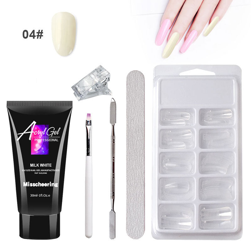 Painless Extension Gel Nail Art Set with Gel, Tools, and Accessories for Quick and Easy Manicure