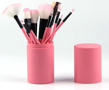 Premium 12-Piece Makeup Brush Set with Holder