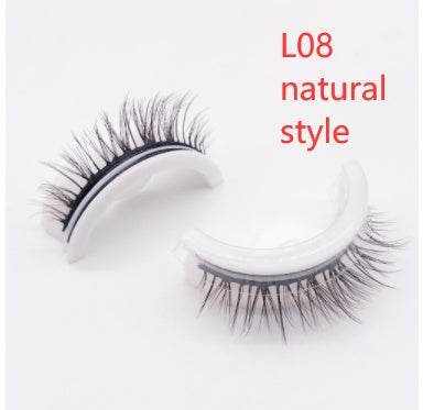 Reusable Mink Lashes - Luxurious 3D False Eyelashes L08 natural style Square box in four colors 1PC