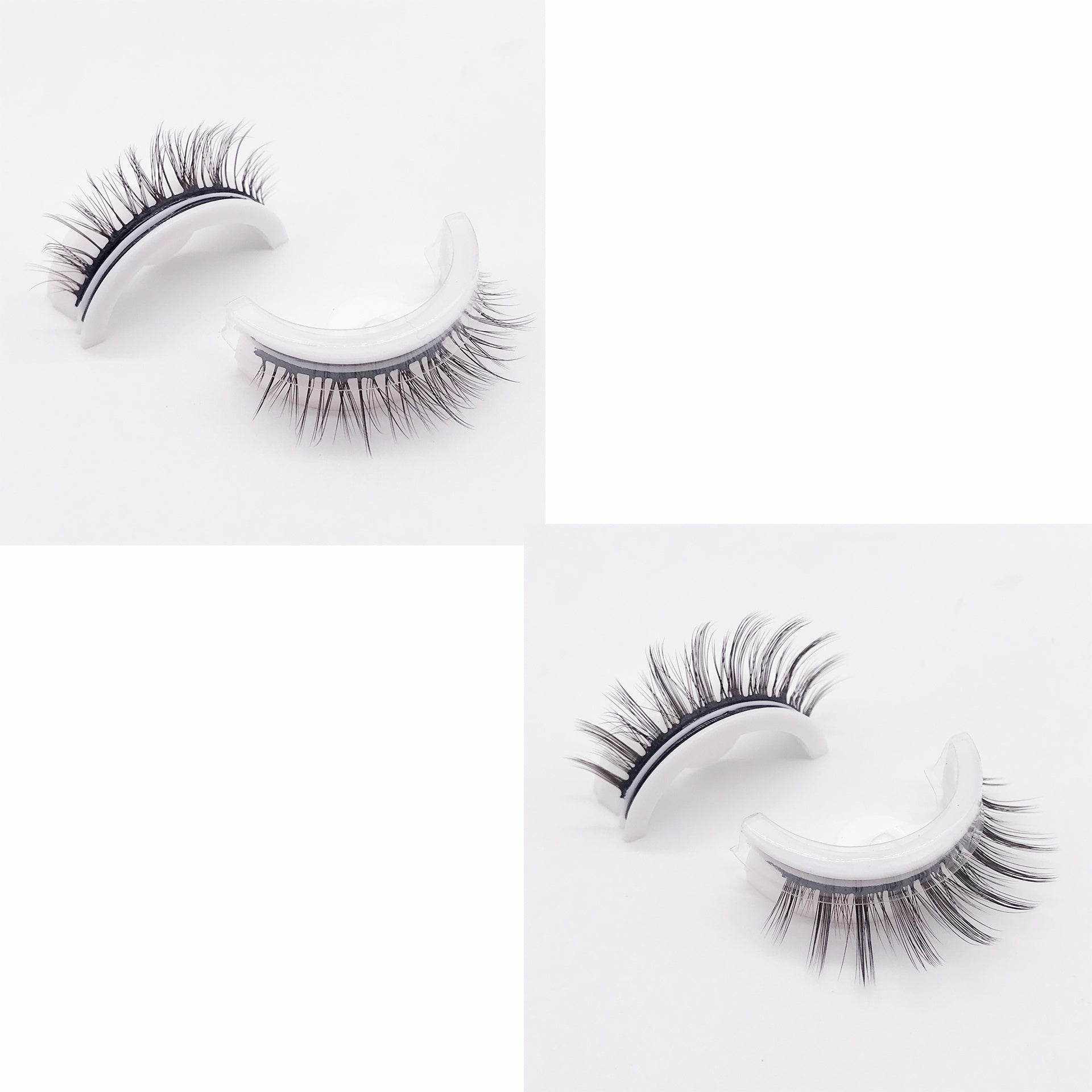 Reusable Mink Lashes - Luxurious 3D False Eyelashes SetB Crystal box 2PCS