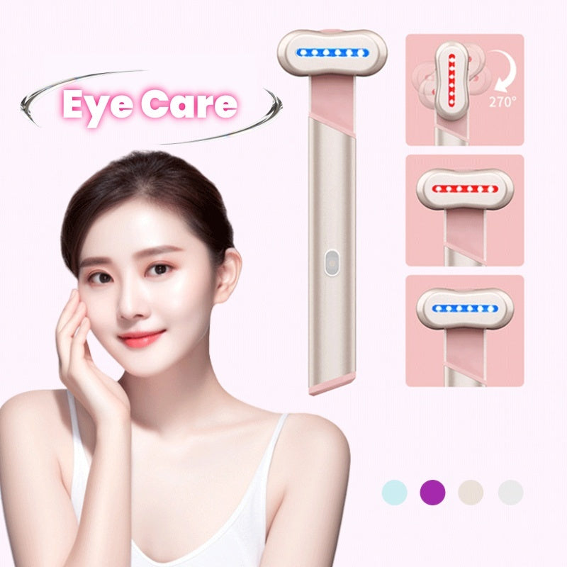 Electric eye massager with red and blue light for eye beautification and care