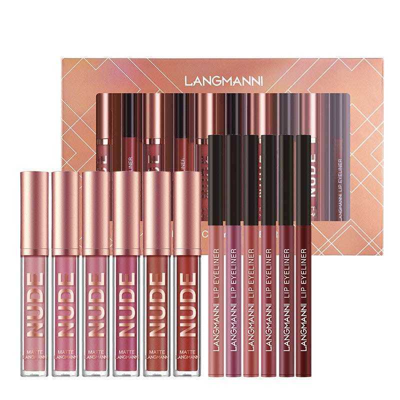 Matte Waterproof Lip Liner Set - 12 Pcs Collection