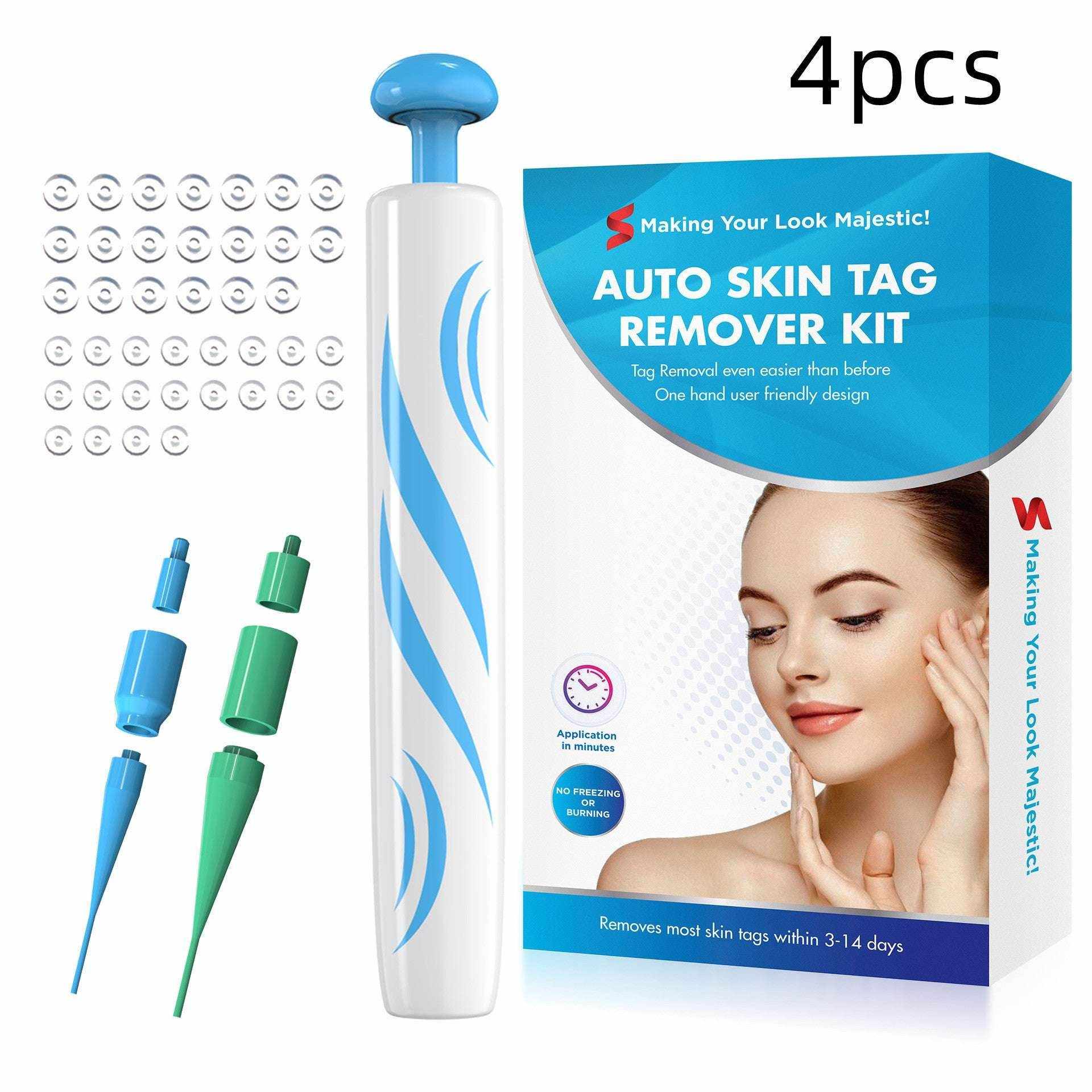 Skin Tag Removal Kit - Home Use for Safe Mole & Wart Removal As show 4pcs