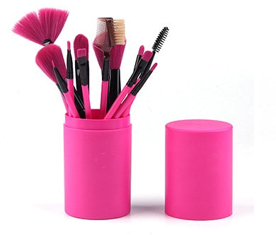 Premium 12-Piece Makeup Brush Set with Holder