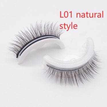 Reusable Mink Lashes - Luxurious 3D False Eyelashes L01 natural style Square box in four colors 1PC