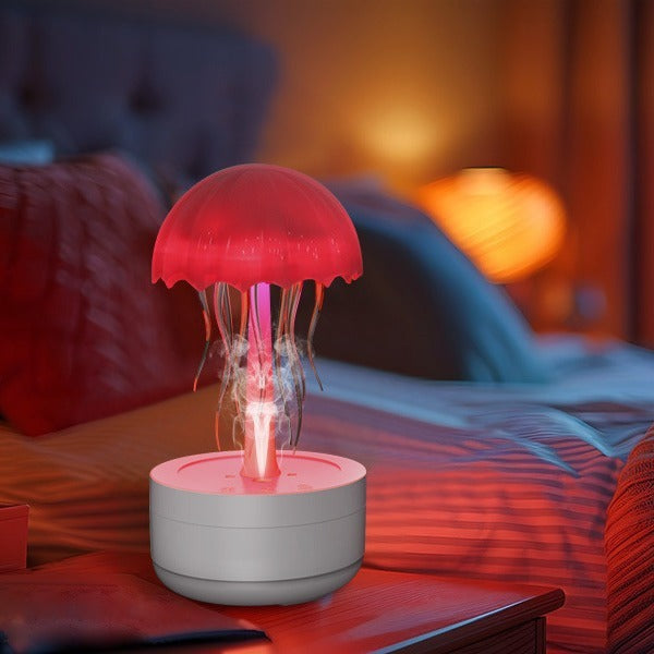 Jellyfish-shaped Humidifier and Fragrance Diffuser with Colorful Night Light and Soothing Mist