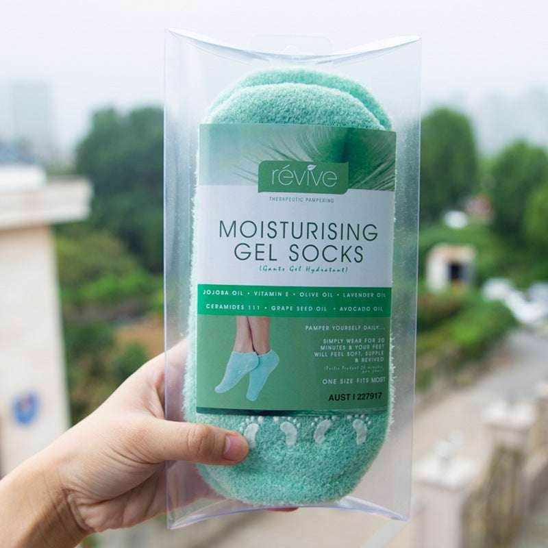 Revitalizing Spa Gel Gloves & Socks for Deep Hydration Green Foot Mask