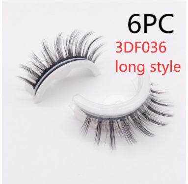 Reusable Mink Lashes - Luxurious 3D False Eyelashes 3DF036 long style Square box in four colors 6PCS