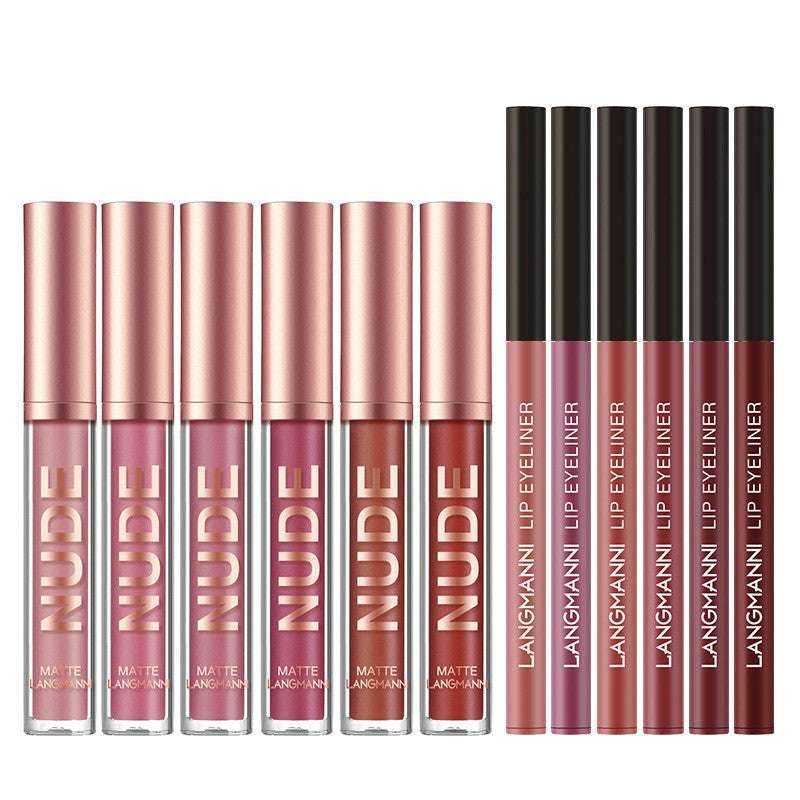 Matte Waterproof Lip Liner Set - 12 Pcs Collection