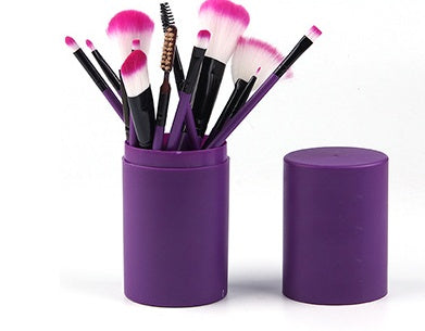 Premium 12-Piece Makeup Brush Set with Holder