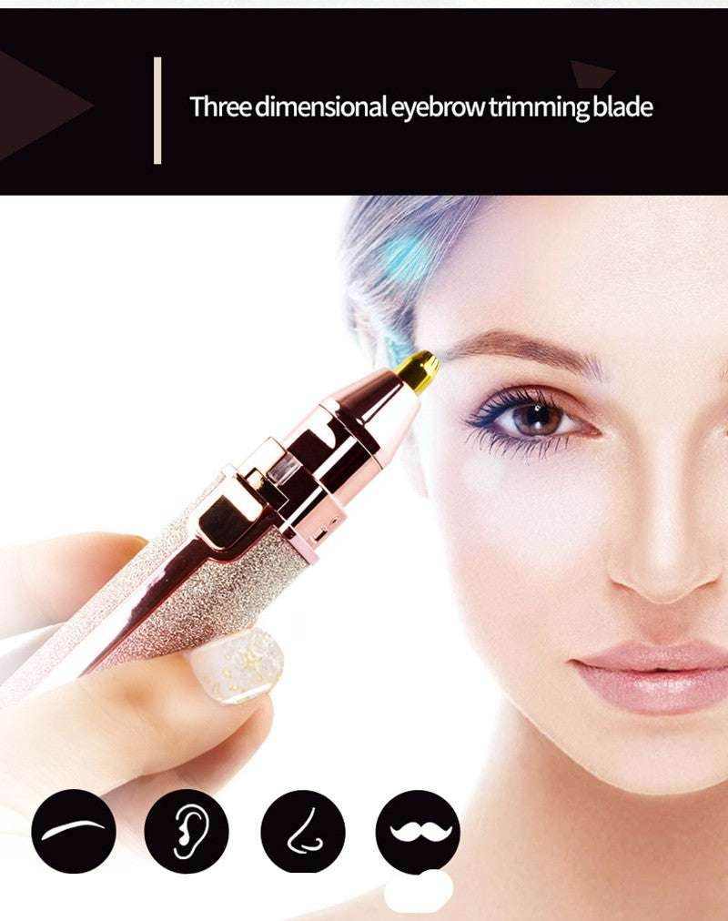 Chic Electric Eyebrow Trimmer - Lipstick Design