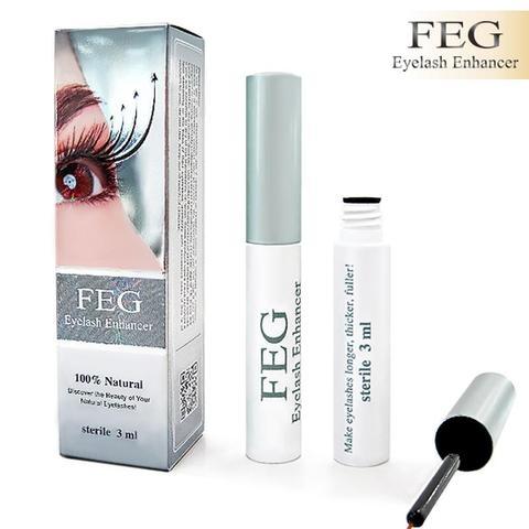 FEG Eyelash Enhancer: Natural product to promote healthy, long, and voluminous eyelashes in sleek, modern packaging.