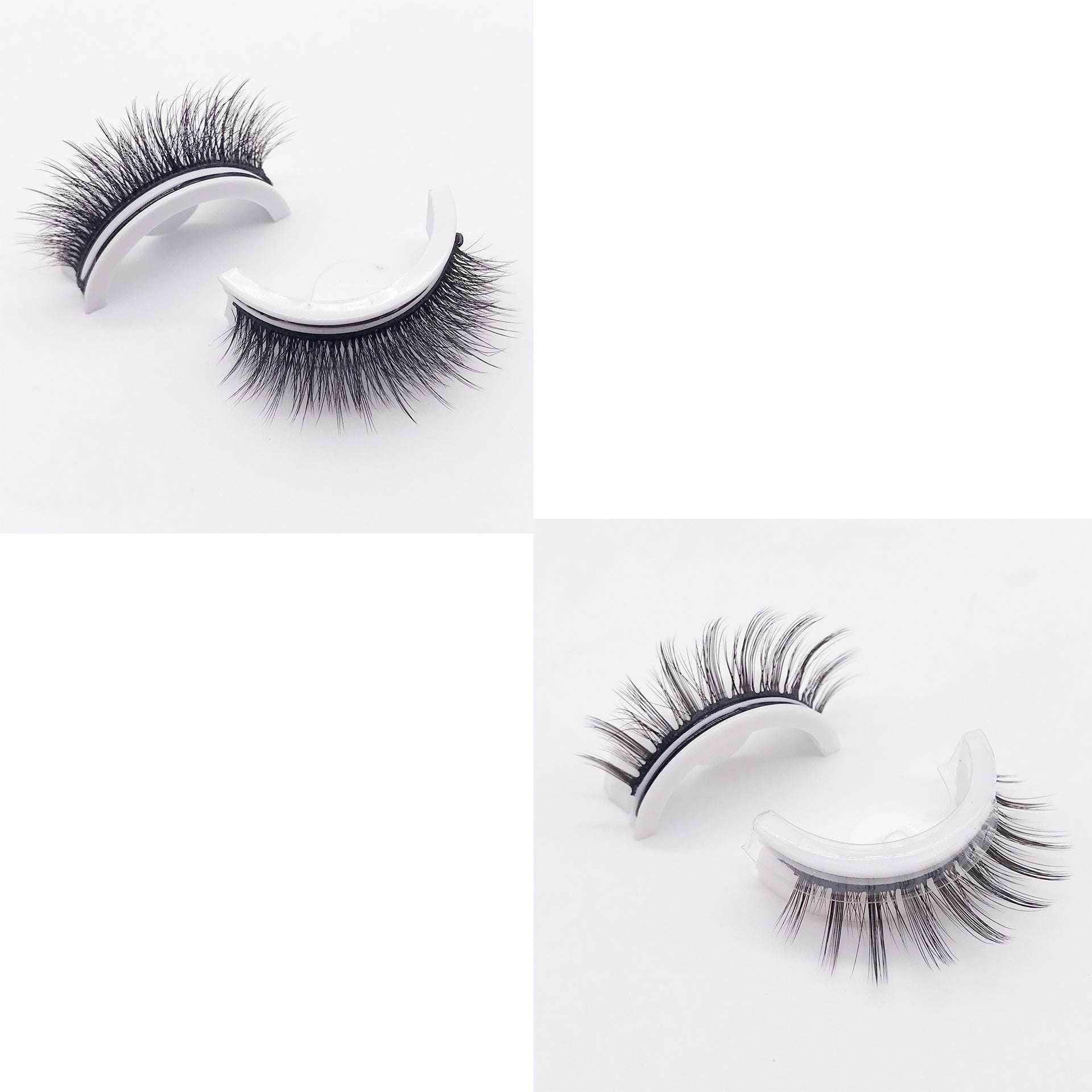 Reusable Mink Lashes - Luxurious 3D False Eyelashes SetC Crystal box 2PCS