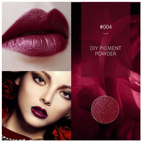 Rich burgundy lip gloss with DIY pigment powder