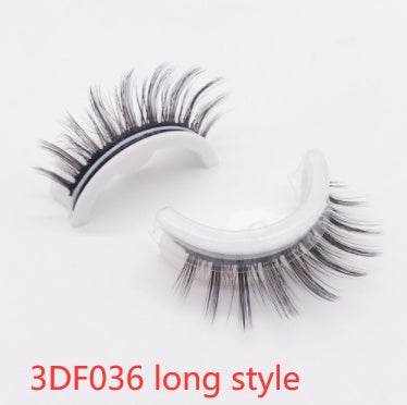 Reusable Mink Lashes - Luxurious 3D False Eyelashes 3DF036 long style Crystal box 1PC