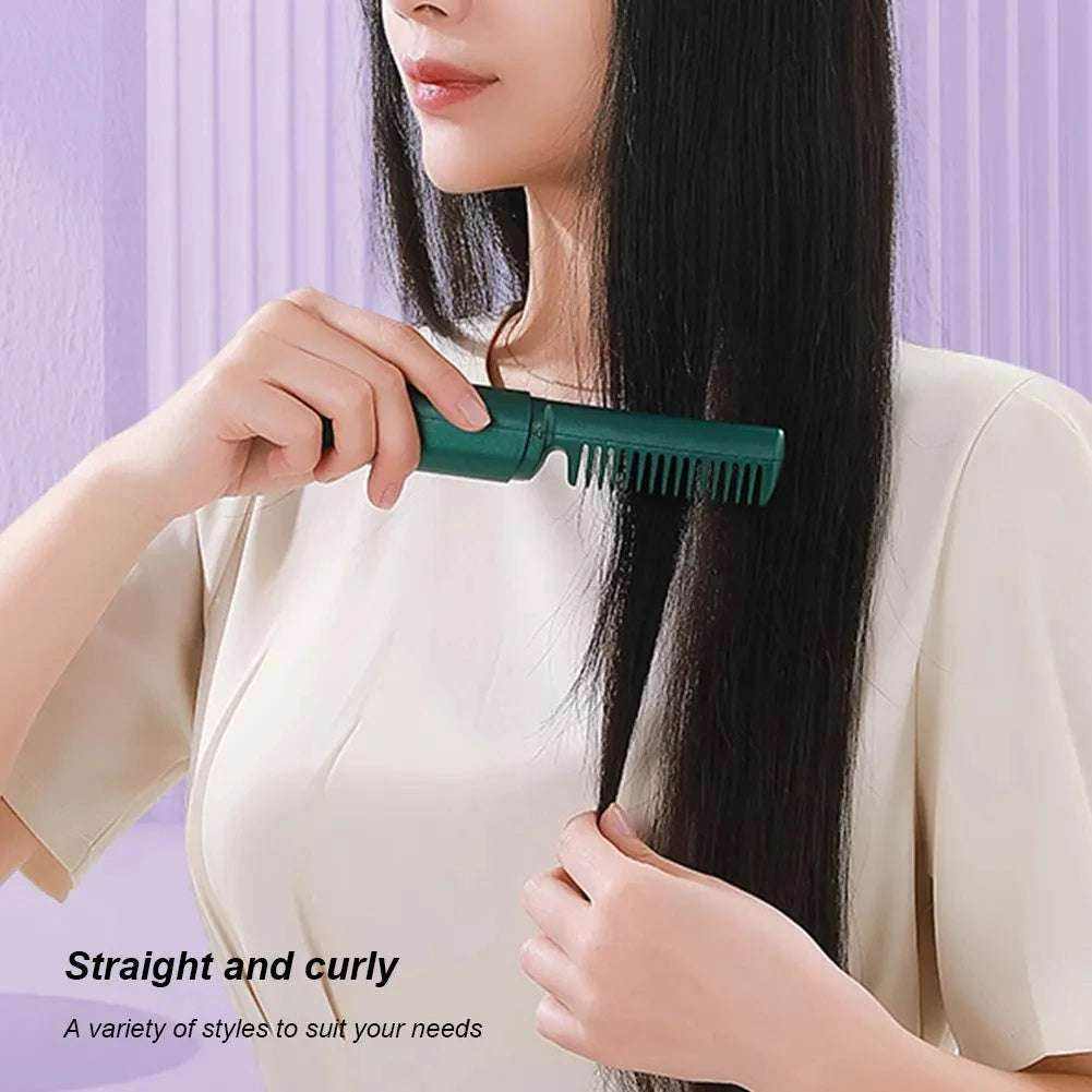 Wireless Hair Straightener Comb & Curler Tool