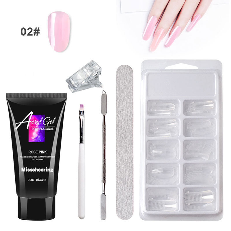 Painless Crystal Gel Nail Art Set with Nail Polish, Nail File, and Accessories