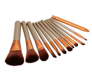 15-Piece Professional Makeup Brush Set with Portable Case