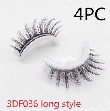 Reusable Mink Lashes - Luxurious 3D False Eyelashes 3DF036 long style Crystal box 4PCS