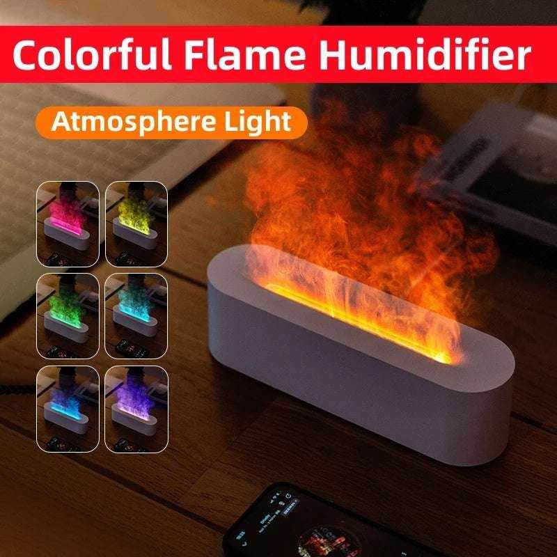 Flame Aroma Diffuser - Ultrasonic Humidifier with Flame Effect