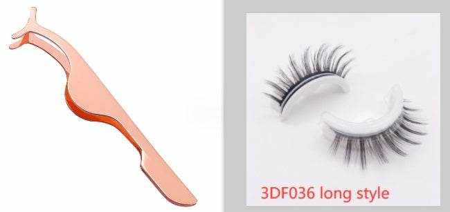 Reusable Mink Lashes - Luxurious 3D False Eyelashes SetE Crystal box 1PC