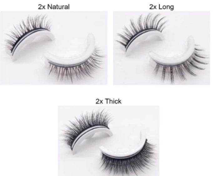 Reusable Mink Lashes - Luxurious 3D False Eyelashes SetD Crystal box 1PC