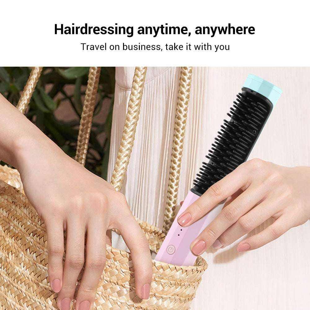 Portable Wireless Rechargeable Hair Straightener Curler