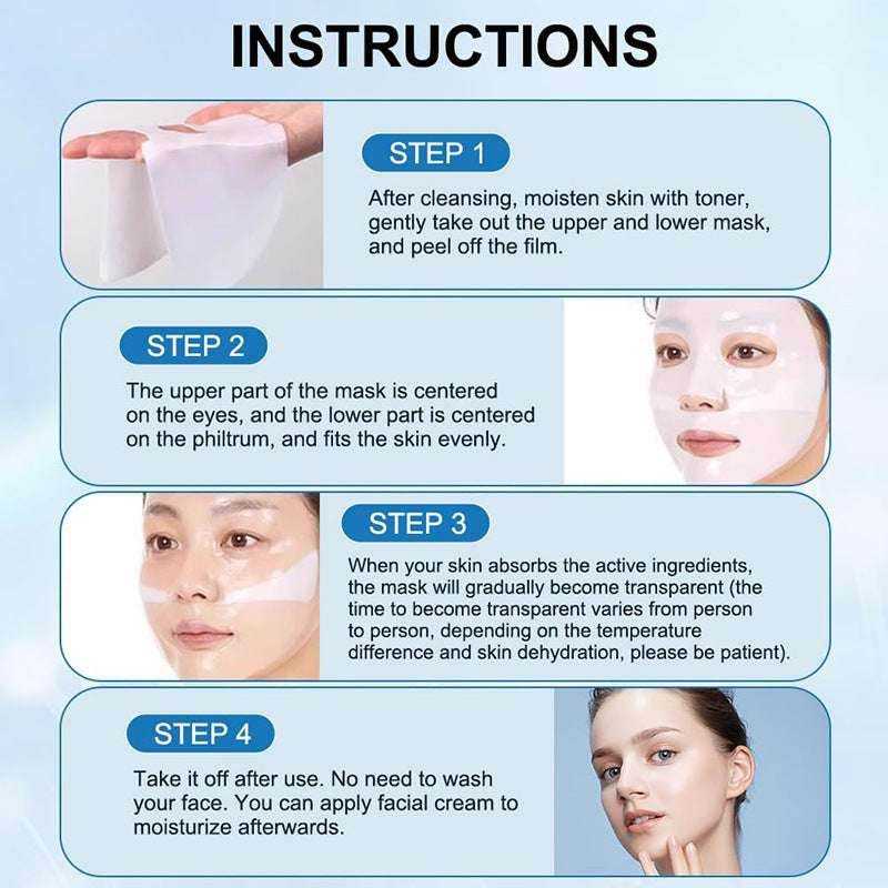 Deep Collagen Facial Mask - Overnight Hydration (4 Pack)