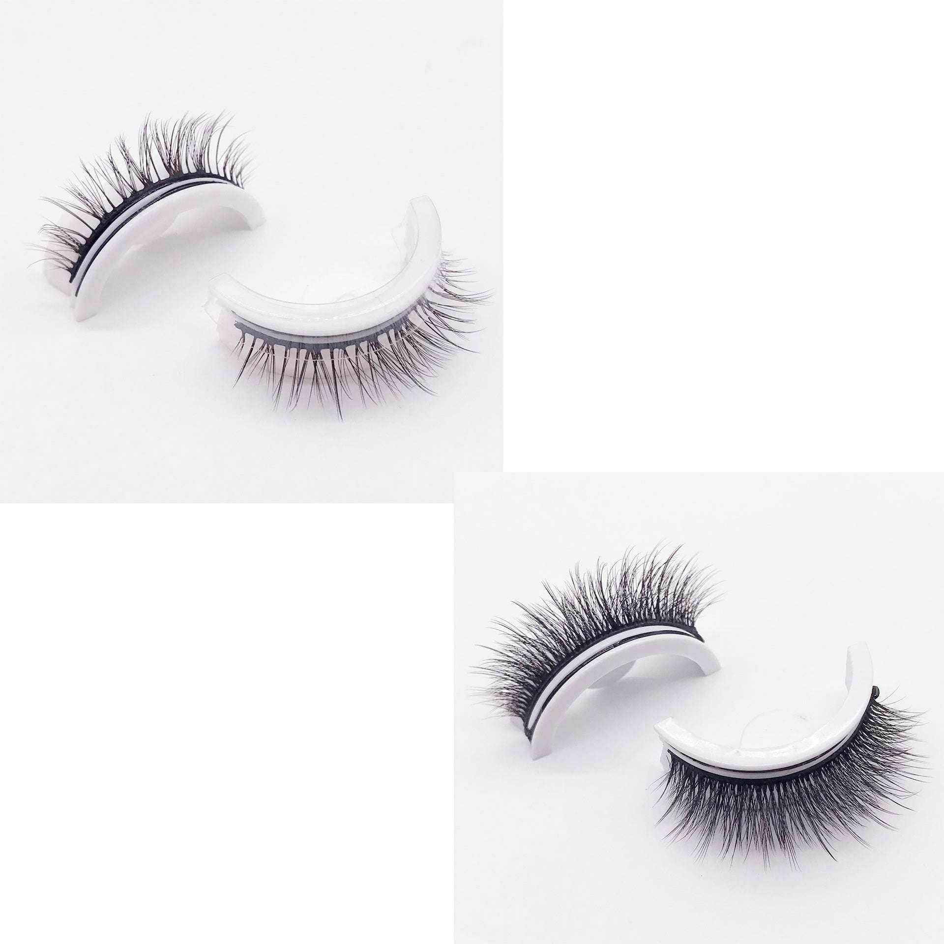 Reusable Mink Lashes - Luxurious 3D False Eyelashes SetA Crystal box 2PCS