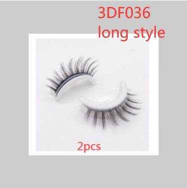 Reusable Mink Lashes - Luxurious 3D False Eyelashes 3DF036 long style Square box in four colors 2PCS