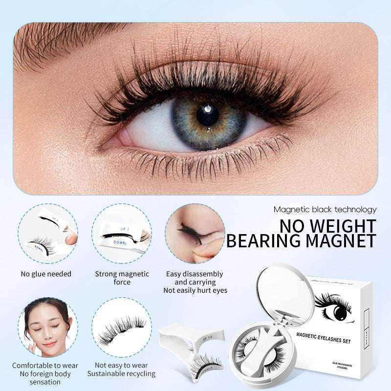 Magnetic False Eyelashes with Storage Box - Glue-Free Beauty