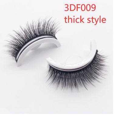 Reusable Mink Lashes - Luxurious 3D False Eyelashes 3DF009 thick style Square box in four colors 1PC