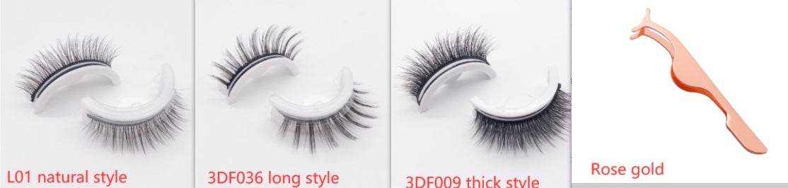 Reusable Mink Lashes - Luxurious 3D False Eyelashes SetH Crystal box 1PC