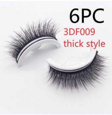 Reusable Mink Lashes - Luxurious 3D False Eyelashes 3DF009 thick style Square box in four colors 6PCS